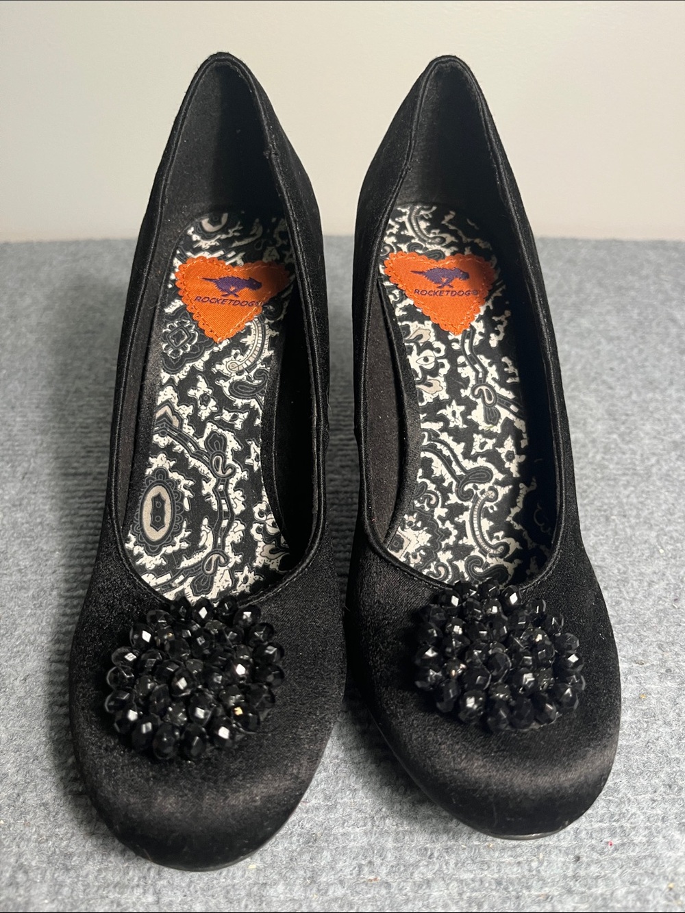 Rocket Dog Black Beaded Women's Heels